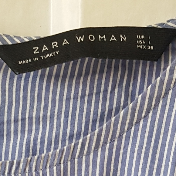 Zara stripe top with tie - Picture 3 of 5